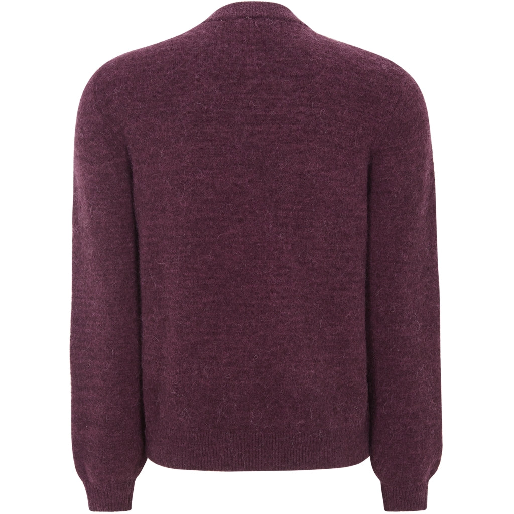 Soft Rebels Allison Strik Cardigan O-Neck Vinyard Wine