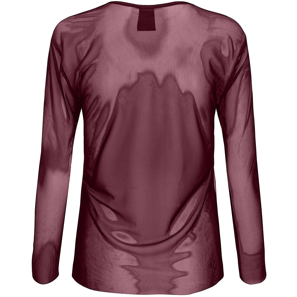 One Two Sigborg Mesh T Shirt Bourgundy