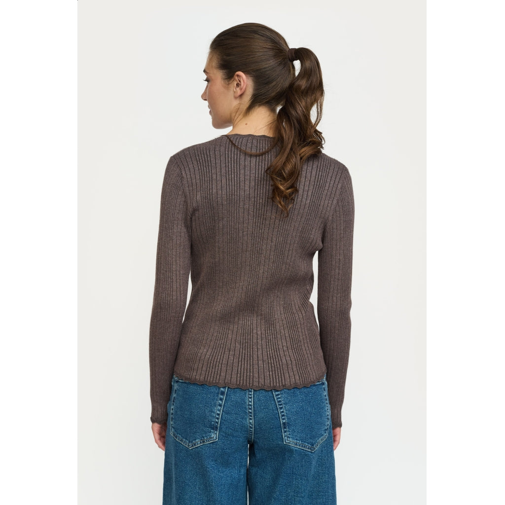 Soft Rebels Marla Strik Lace Edge Coffee Quartz Brun