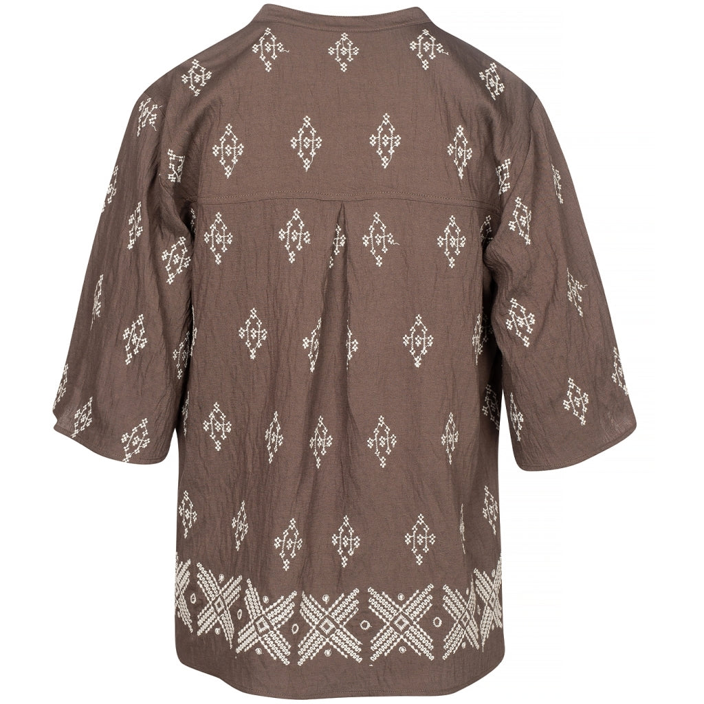 One Two Josiane Bluse Chocolate Brun