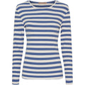 Marta Du Chateau Begonia T-shirt Langærmet Stribet Fiordo Blå