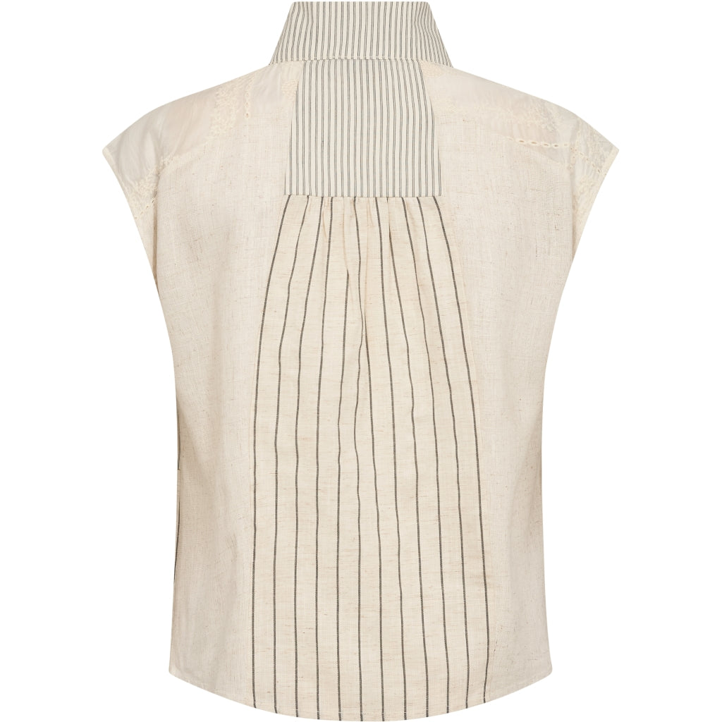 Nü Denmark Denia Top Bone Mix Hvid