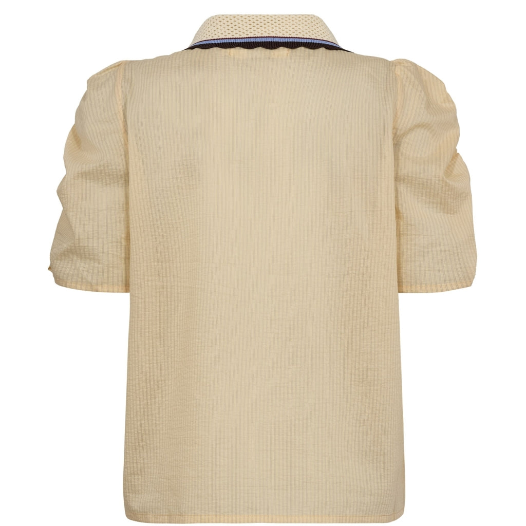 GOSSIA AllyGO Bluse Stribet Soft Lemon Gul