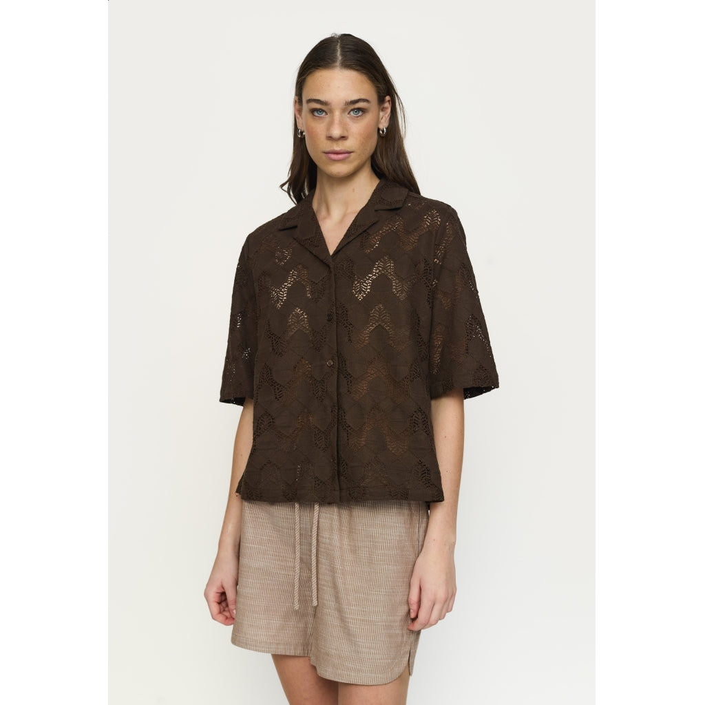 Soft Rebels Adalia Skjorte Slate Brun