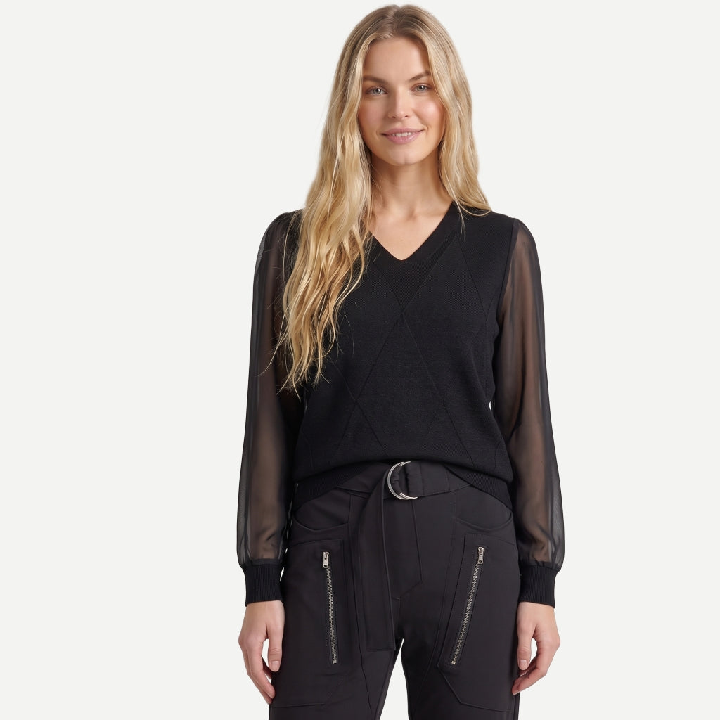 Nü Denmark Fie Strik Bluse Sort