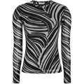 Soft Rebels Maryam Top Langærmet Zebra Print Sort