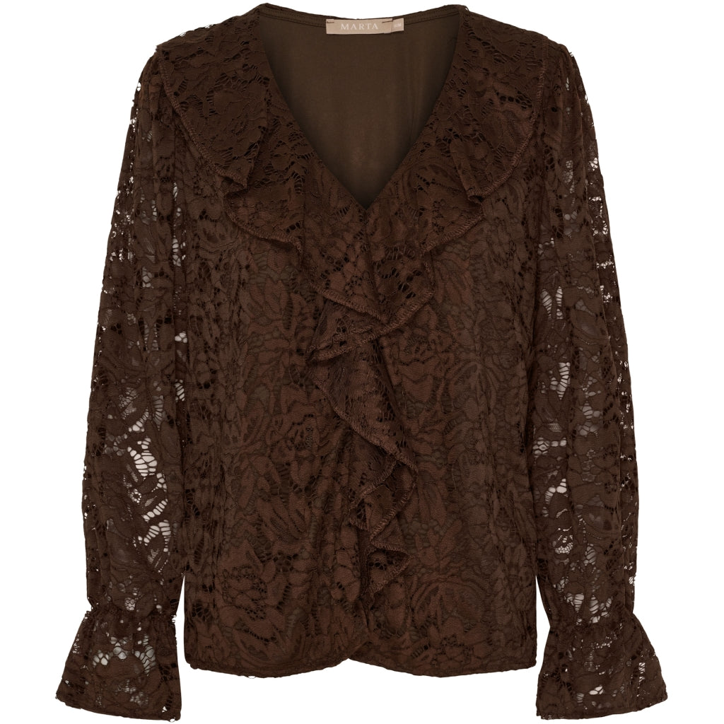 Marta Du Chateau Zara Bluse Moro Brun