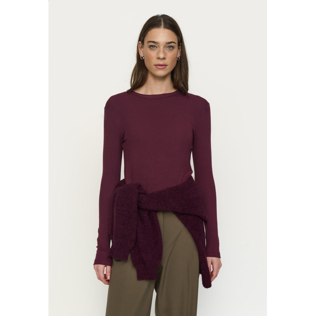 Soft Rebels Fenja Top O-Neck Vinyard Wine