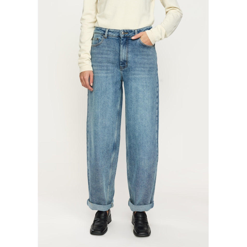 Soft Rebels Caja Jeans Light Denim Blå