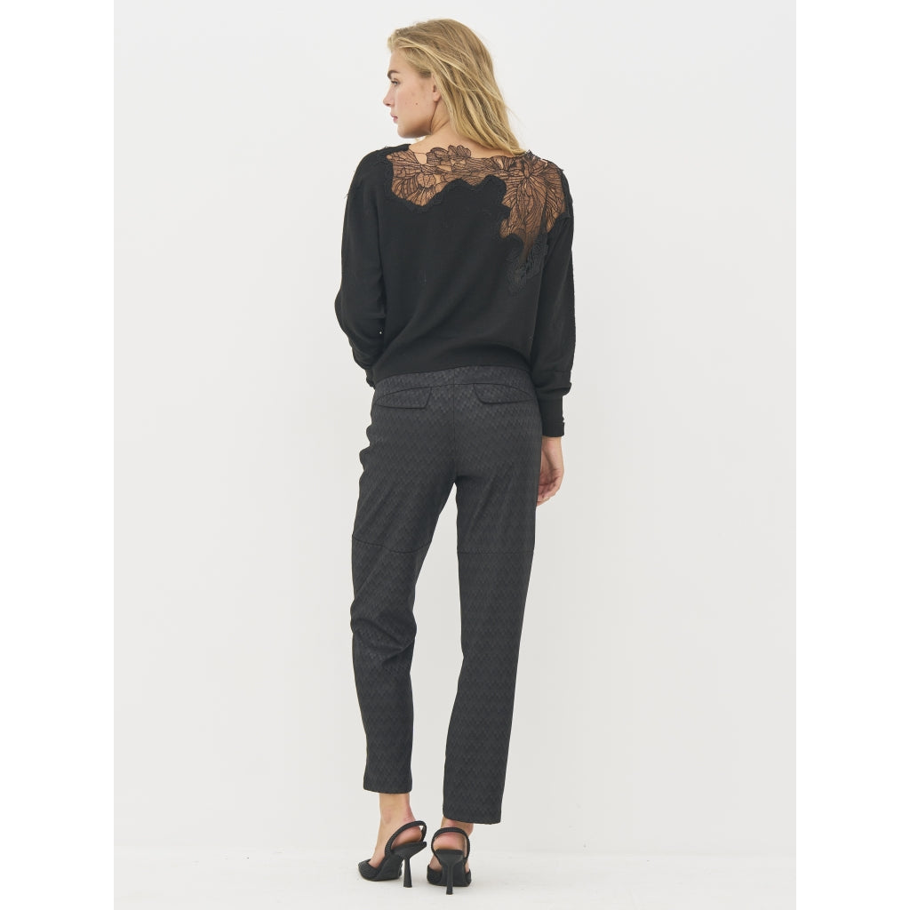 Nü Denmark Bobbi Strik Bluse Sort