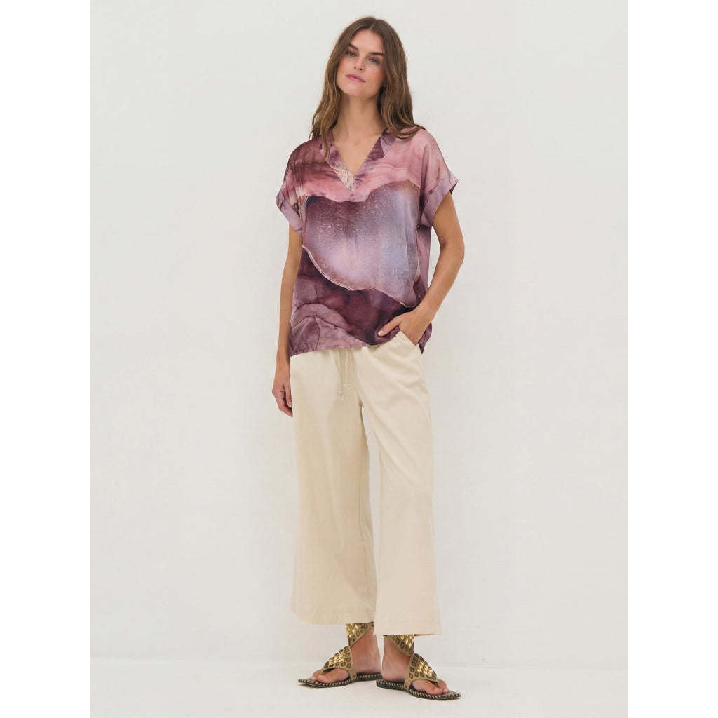 Nü Denmark Cilje Bluse Print Lilla