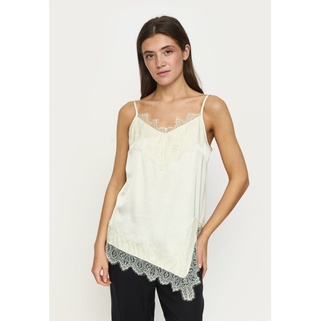 Soft Rebels Brielle Top Arctic Wolf Hvid