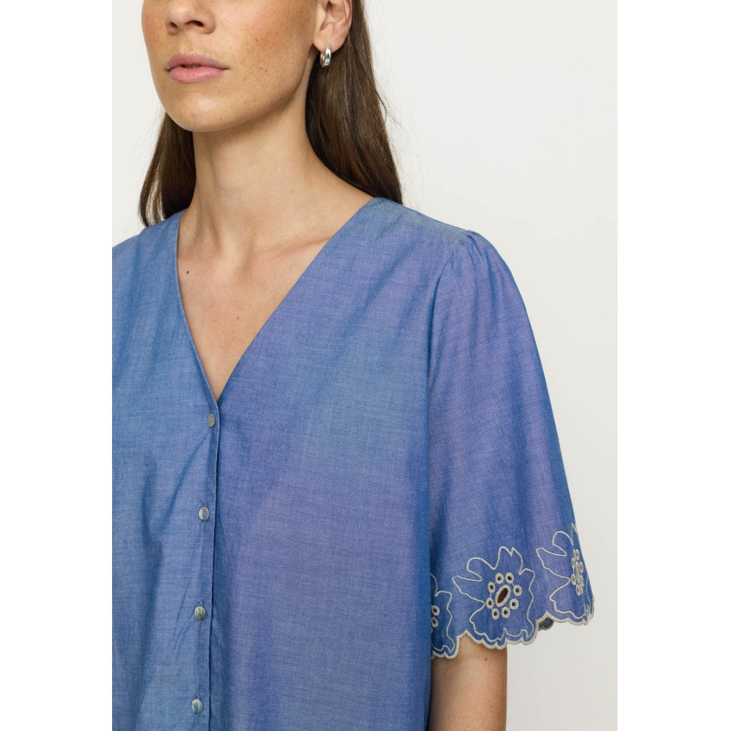 Soft Rebels Gada Skjorte Indigo Blå