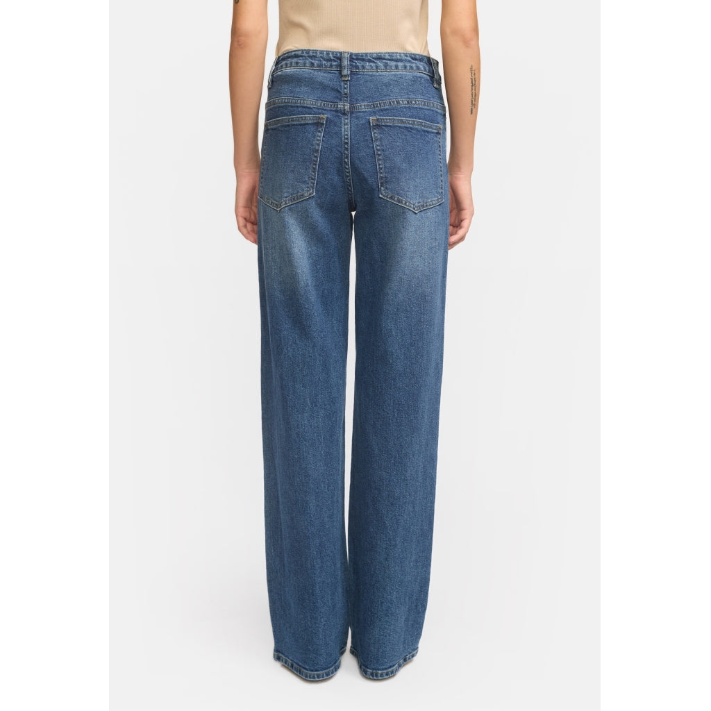 Soft Rebels Willa Jeans Wide Midwaist Imagine Mørk Blå
