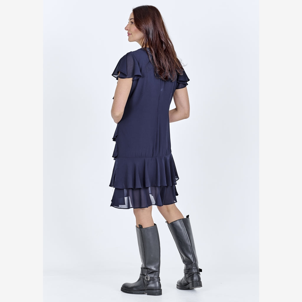 Nü Denmark Dot Kjole Navy Blå