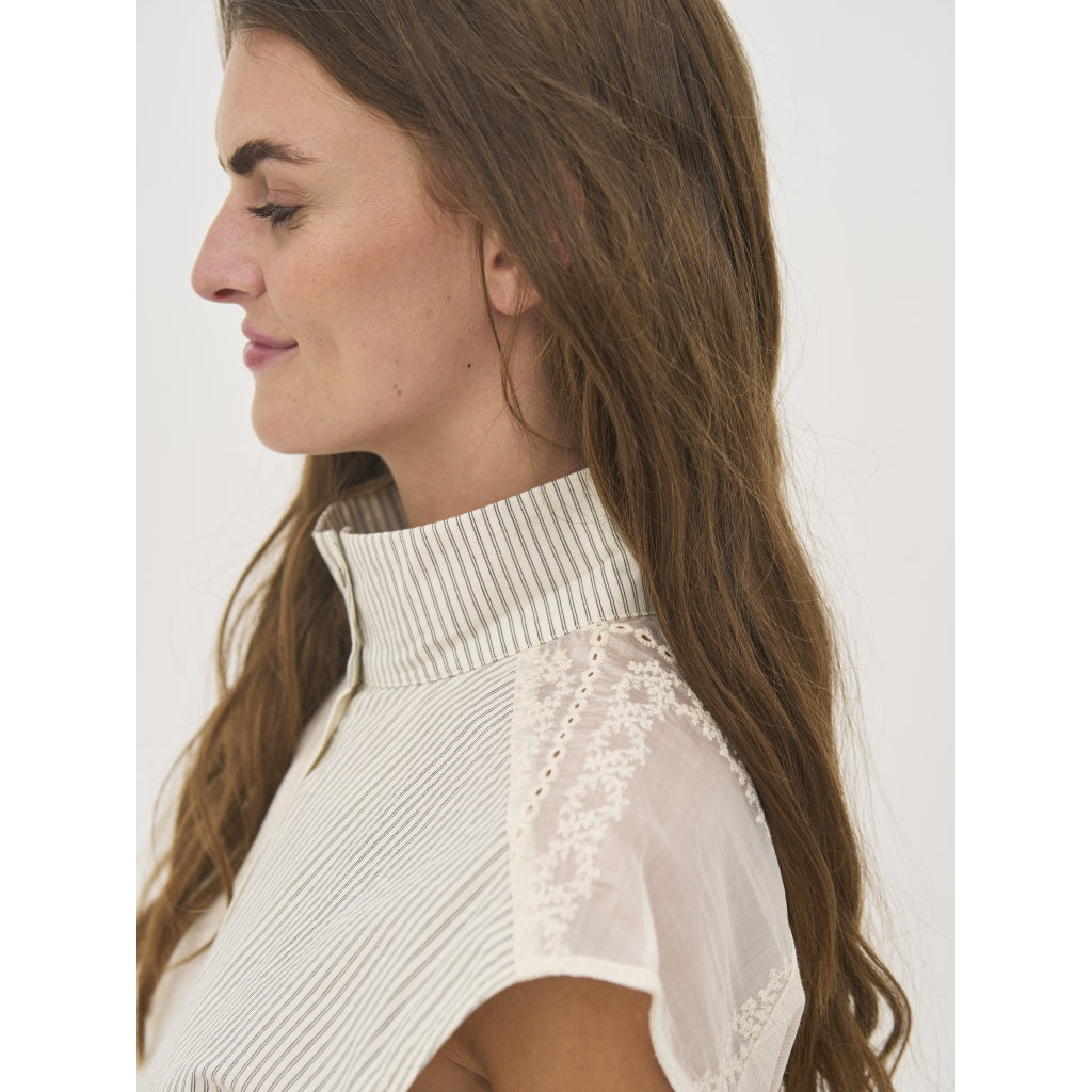 Nü Denmark Denia Top Bone Mix Hvid