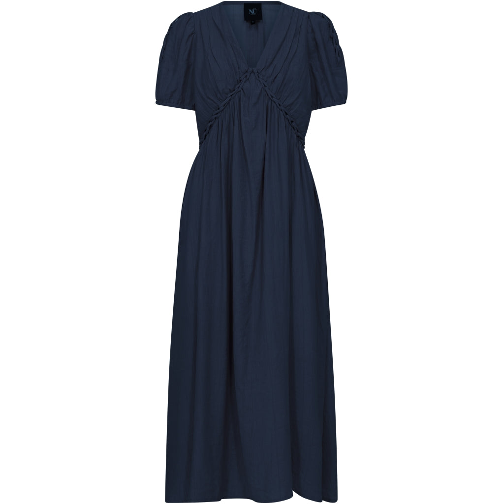 Nü Denmark Dalia Kjole Kortærmet Navy Blå