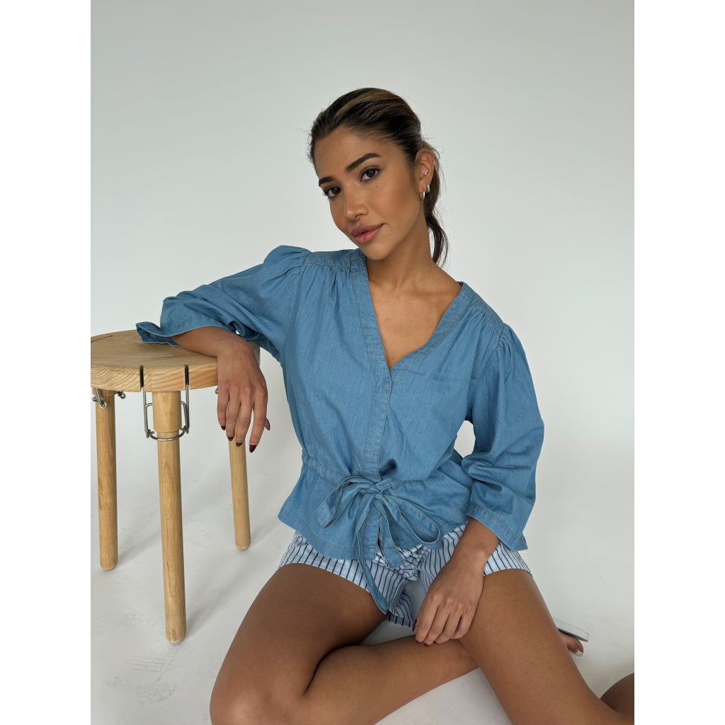 Continue CPH Tessa Bluse Medium Blå