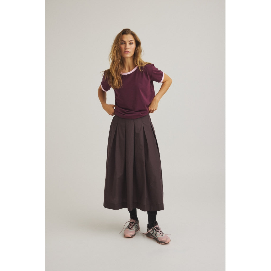 One Two Jansine Nederdel Chocolate Plum Mørke Brun