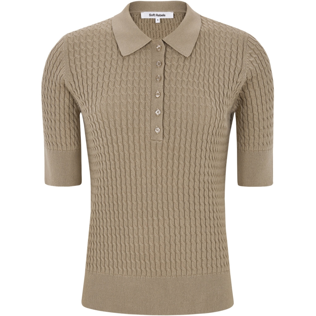 Soft Rebels Beth Polo Strik Greige Brun
