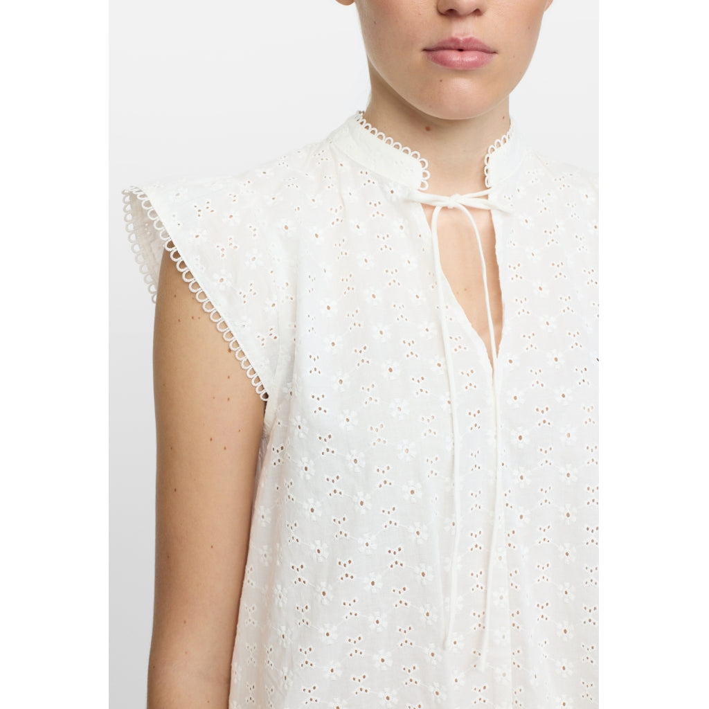 Soft Rebels Daniela Bluse Snow Hvid