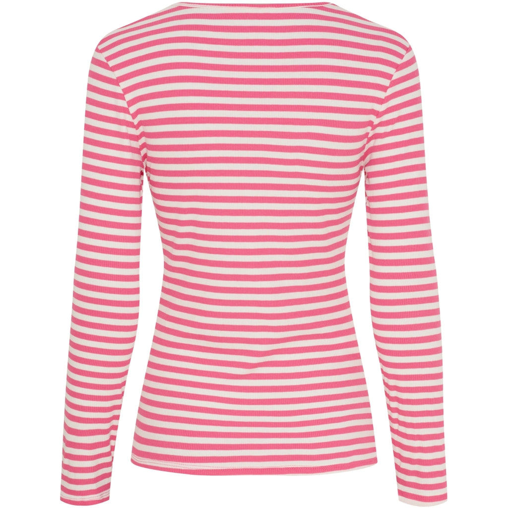 Marta Du Chateau Josiane LS T Shirt Stribet Pink