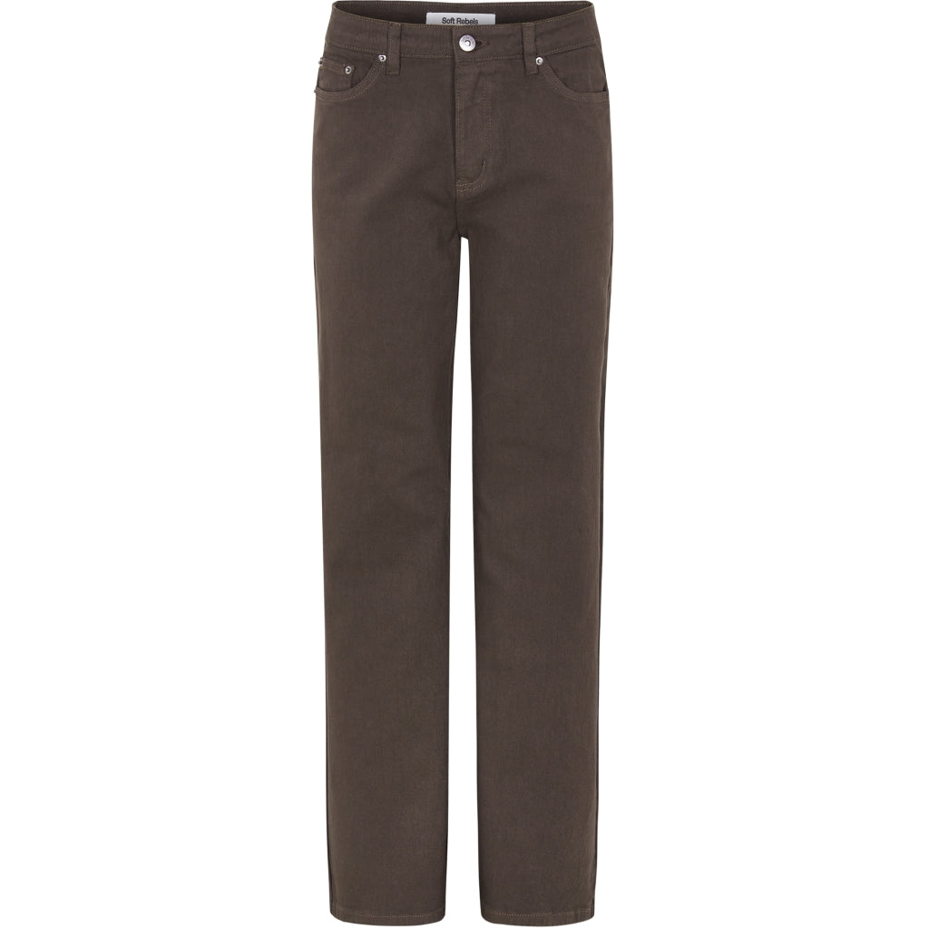Soft Rebels Ema Willa Jeans Wide Midwaist Demitasse Brun