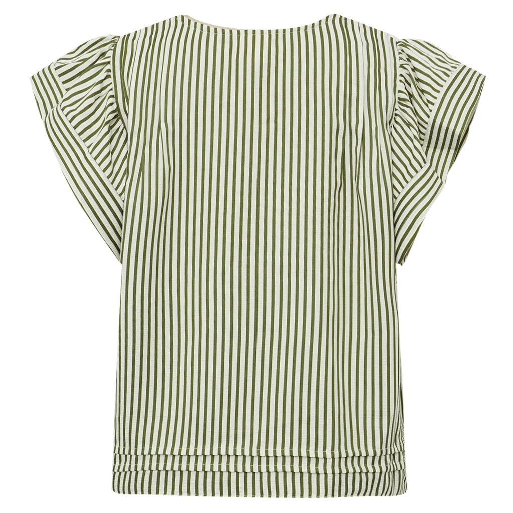 GOSSIA MinkaGO Jo Bluse Striber Creme Army
