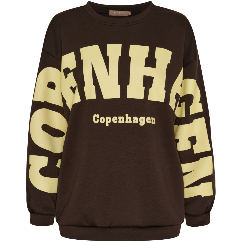 Marta Du Chateau Hibiscus Sweatshirt Brun Gul
