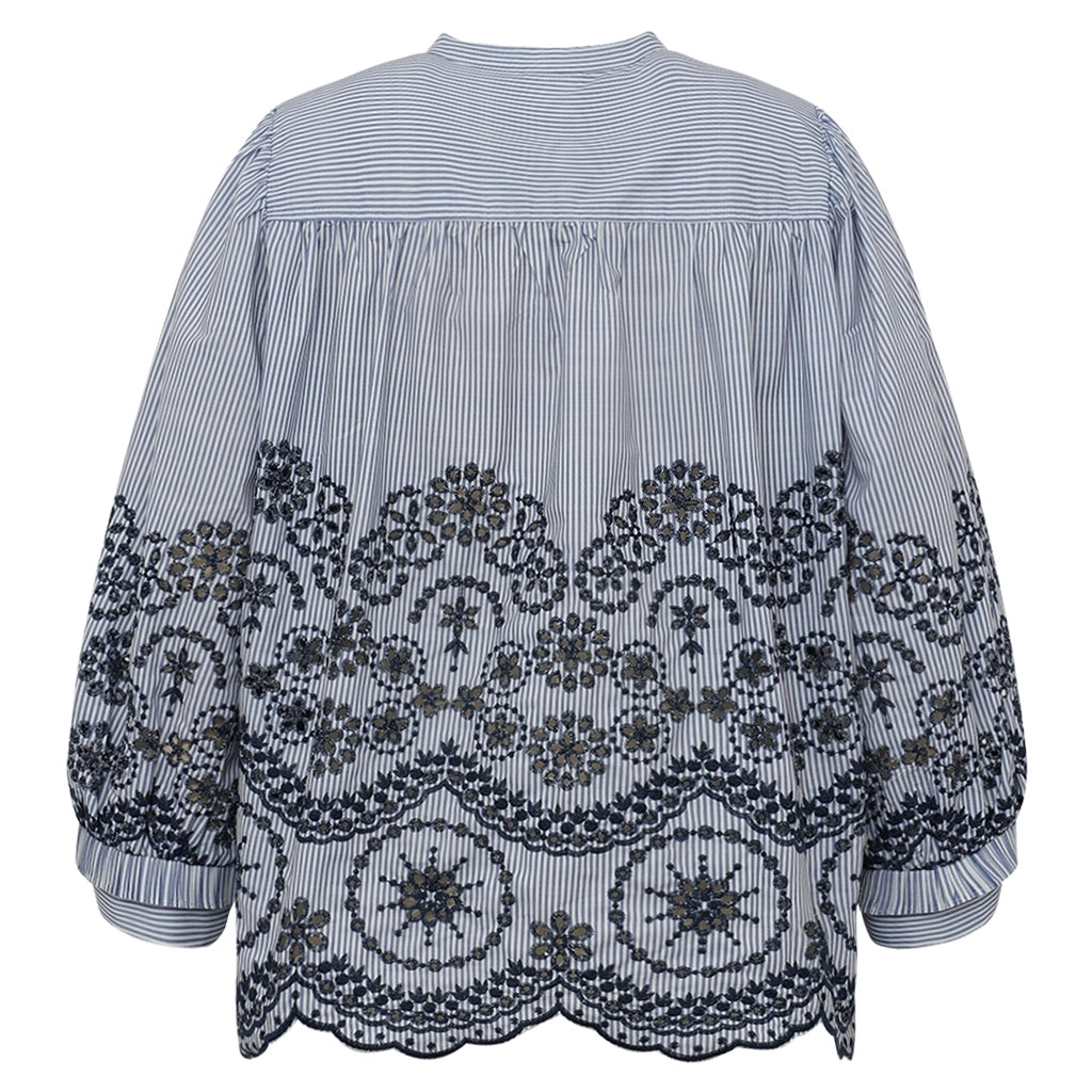 GOSSIA MeeGO Cao Bluse Stribet Blå