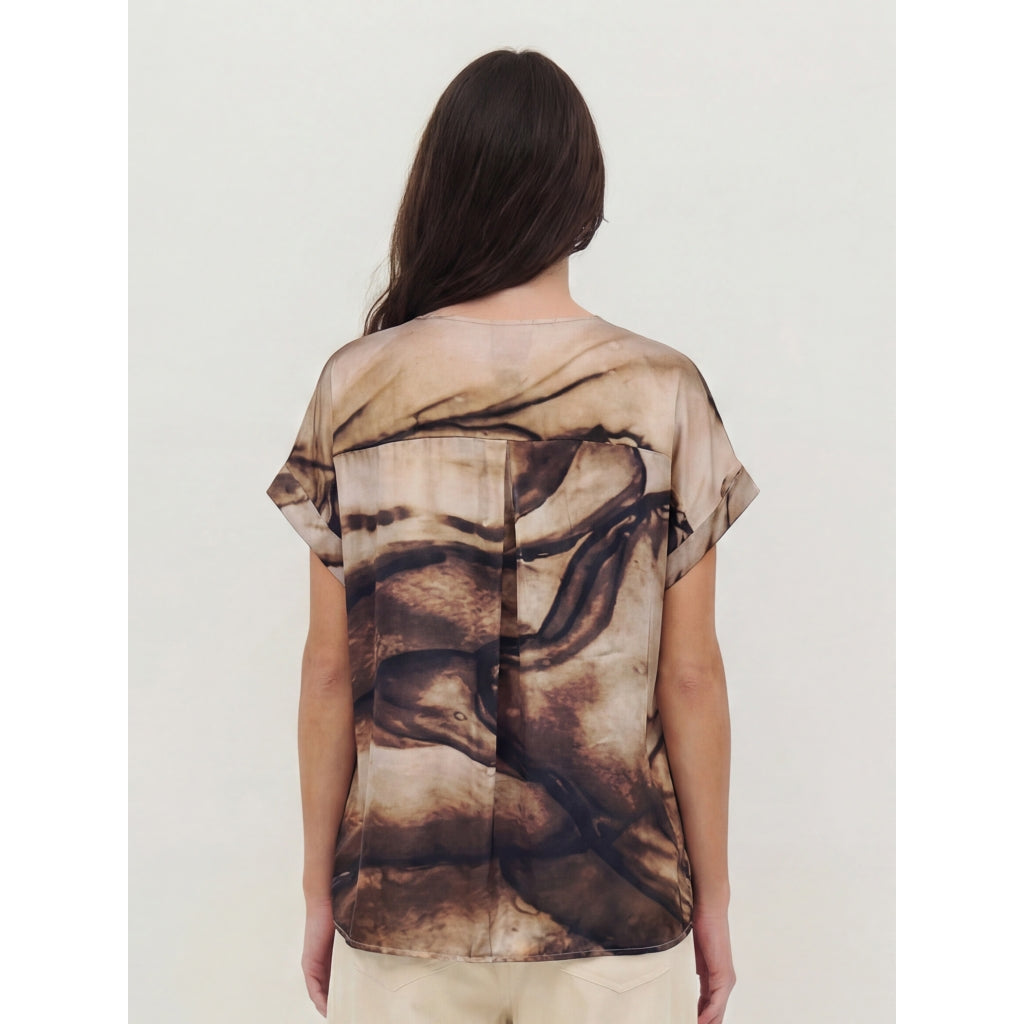 Nü Denmark Cilje Bluse Print Brun