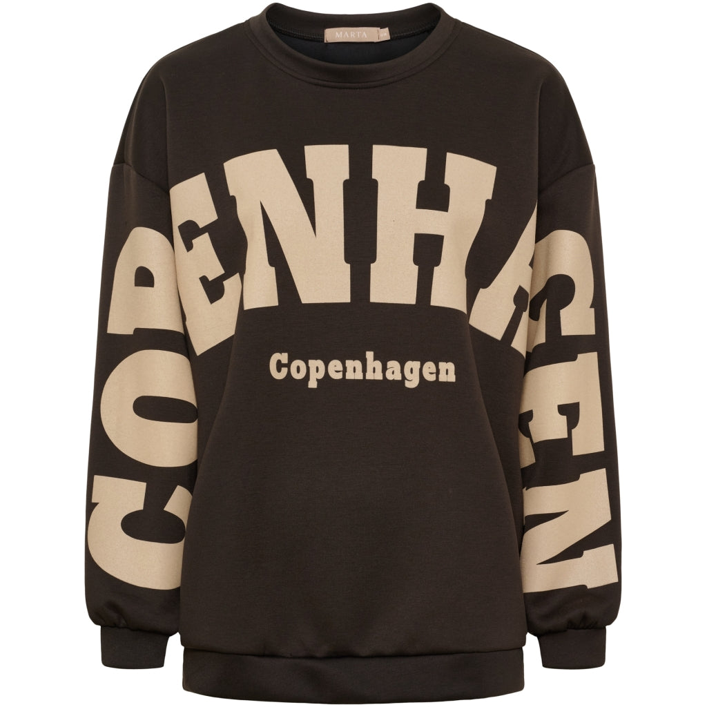 Marta Du Chateau Hibiscus Sweatshirt Moro Fango Brun Sand