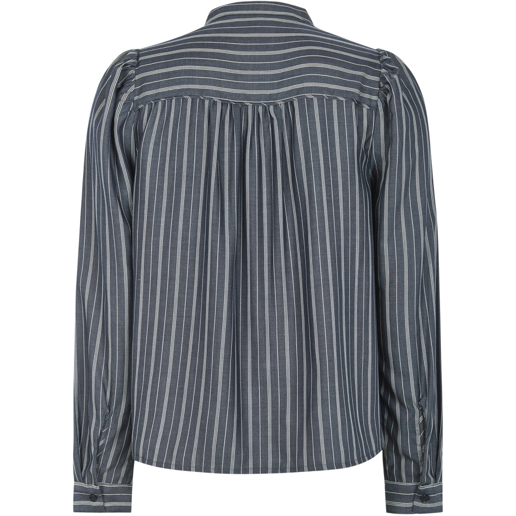 Soft Rebels Charlotte Bluse Stribet Total Eclipse Mørkeblå
