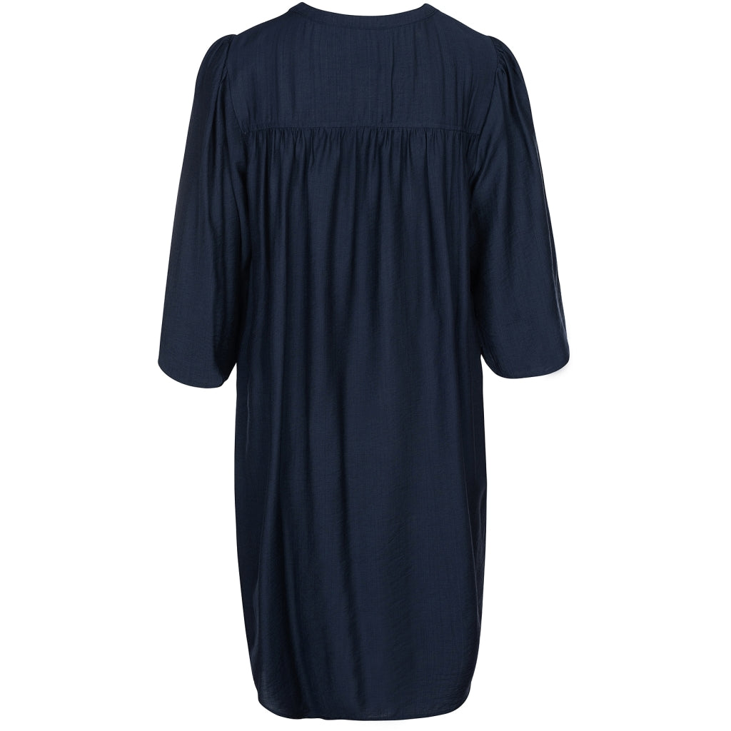One Two Carolat Kjole Navy Blå