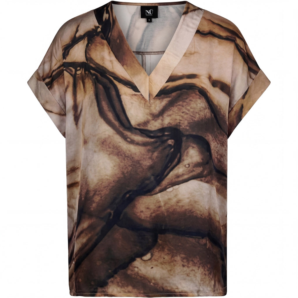 Nü Denmark Cilje Bluse Print Brun