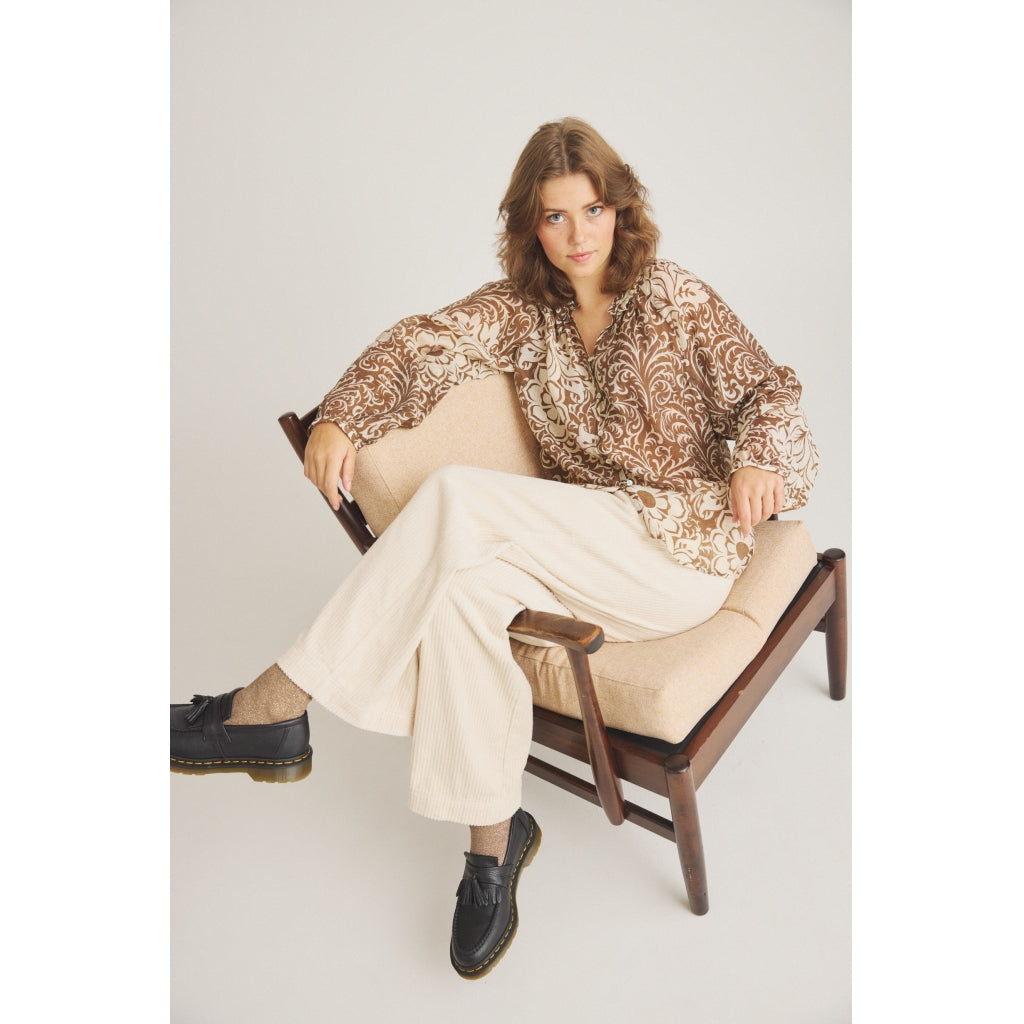 One Two Chalina Skjorte Cocoa Brun