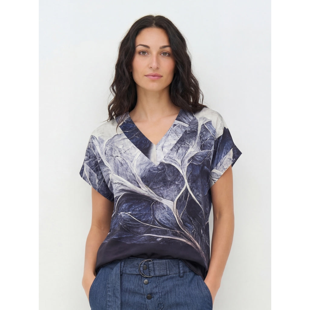 Nü Denmark Cilje Bluse Print Sort