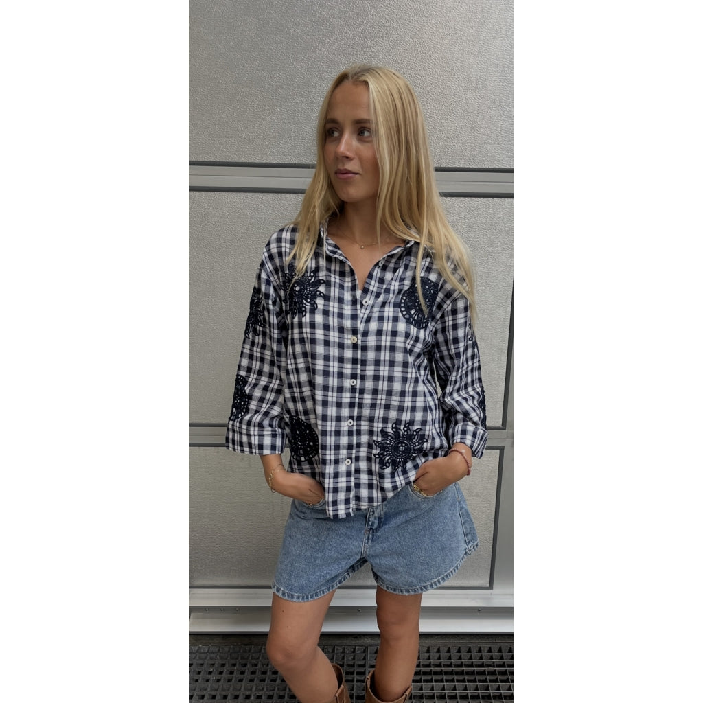 Continue CPH Emilia Skjorte Navy Blå