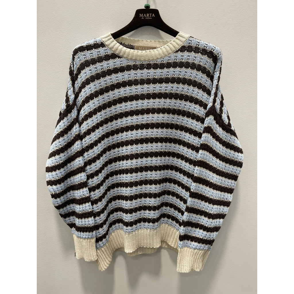 Marta Du Chateau Nivelle Strik Brun Blå