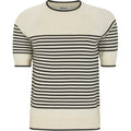 Soft Rebels Marla SS O-Neck Stribet Pullover Sort