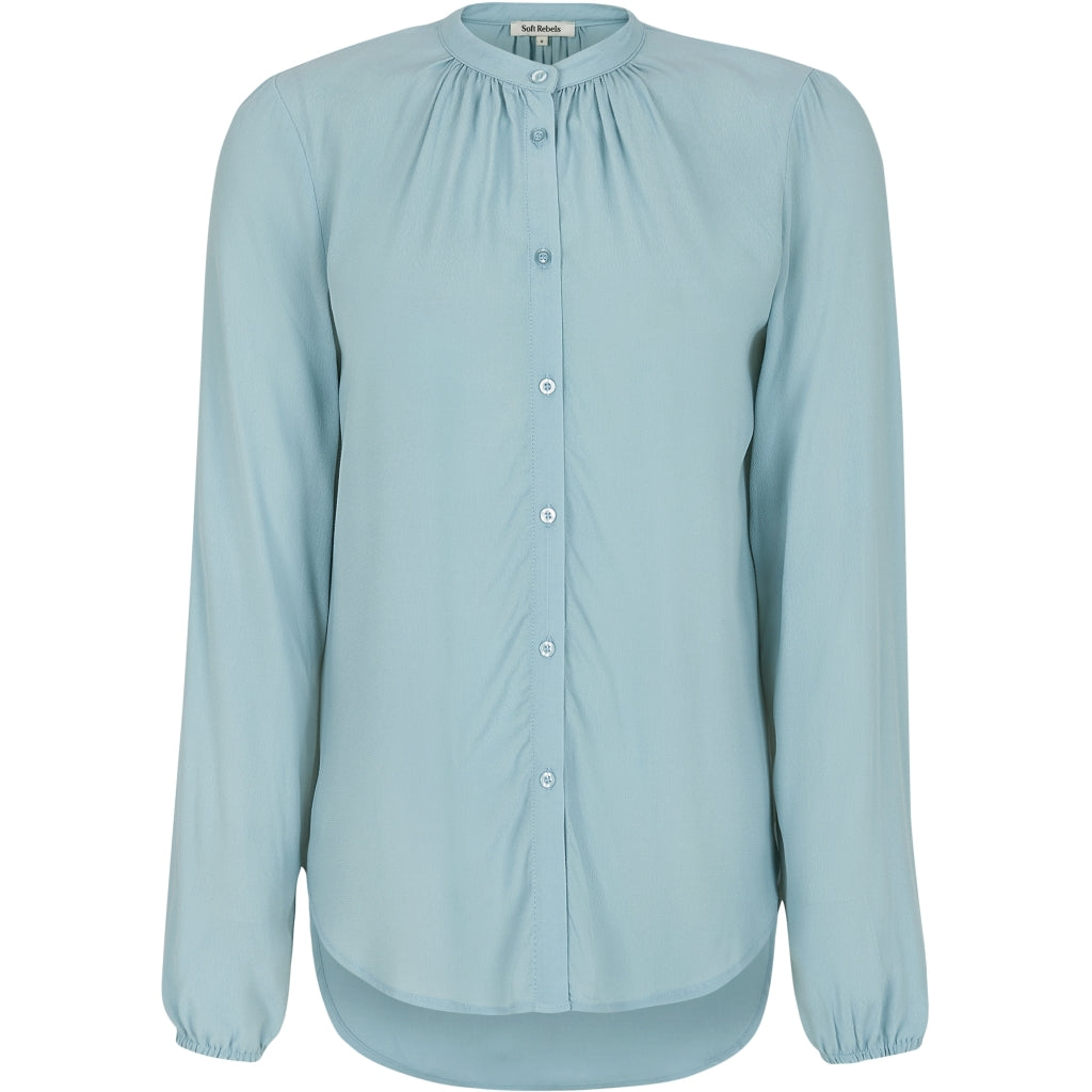 Soft Rebels Anna Skjorte Cashmere Blå