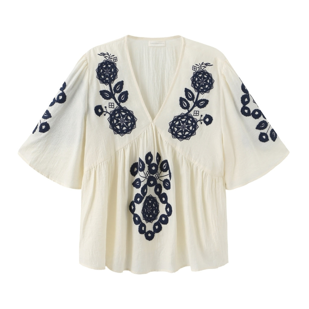 One Two Agnethe Bluse Night Blå