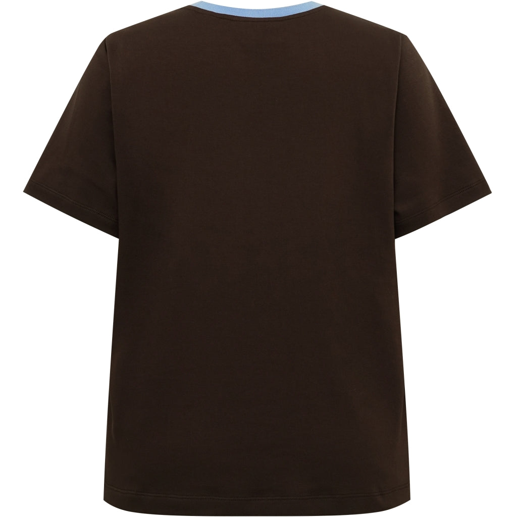 GOSSIA BasGO T-shirt Print Chocolate Brun Blå