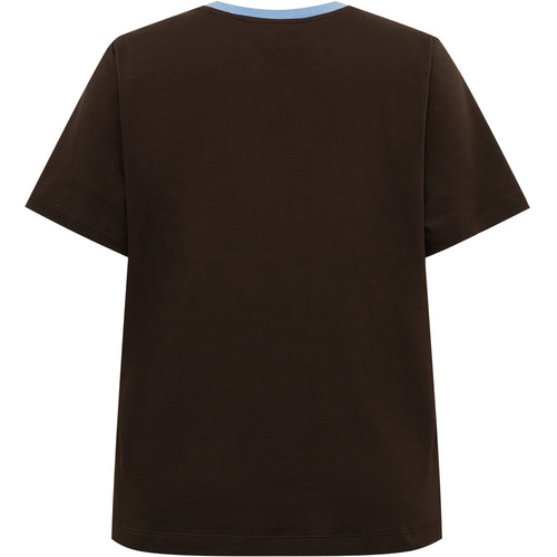 GOSSIA BasGO T-shirt Print Chocolate Brun Blå