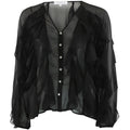 Continue CPH Lissa Flounce Bluse Sort
