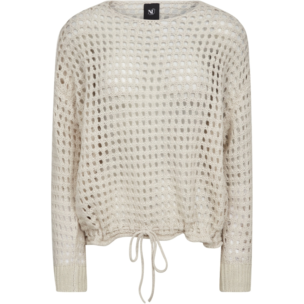 Nü Denmark Evalina Strik Bluse Bone Hvid