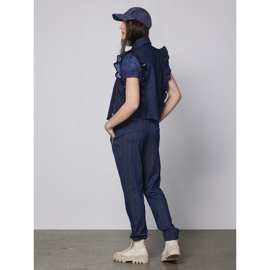 Nü Denmark Yet Vest Denim Blå