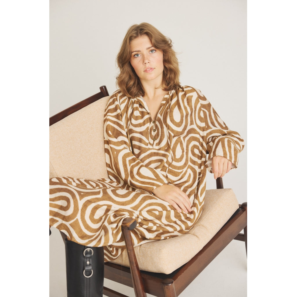 One Two Eivor Kjole Sepia Brun