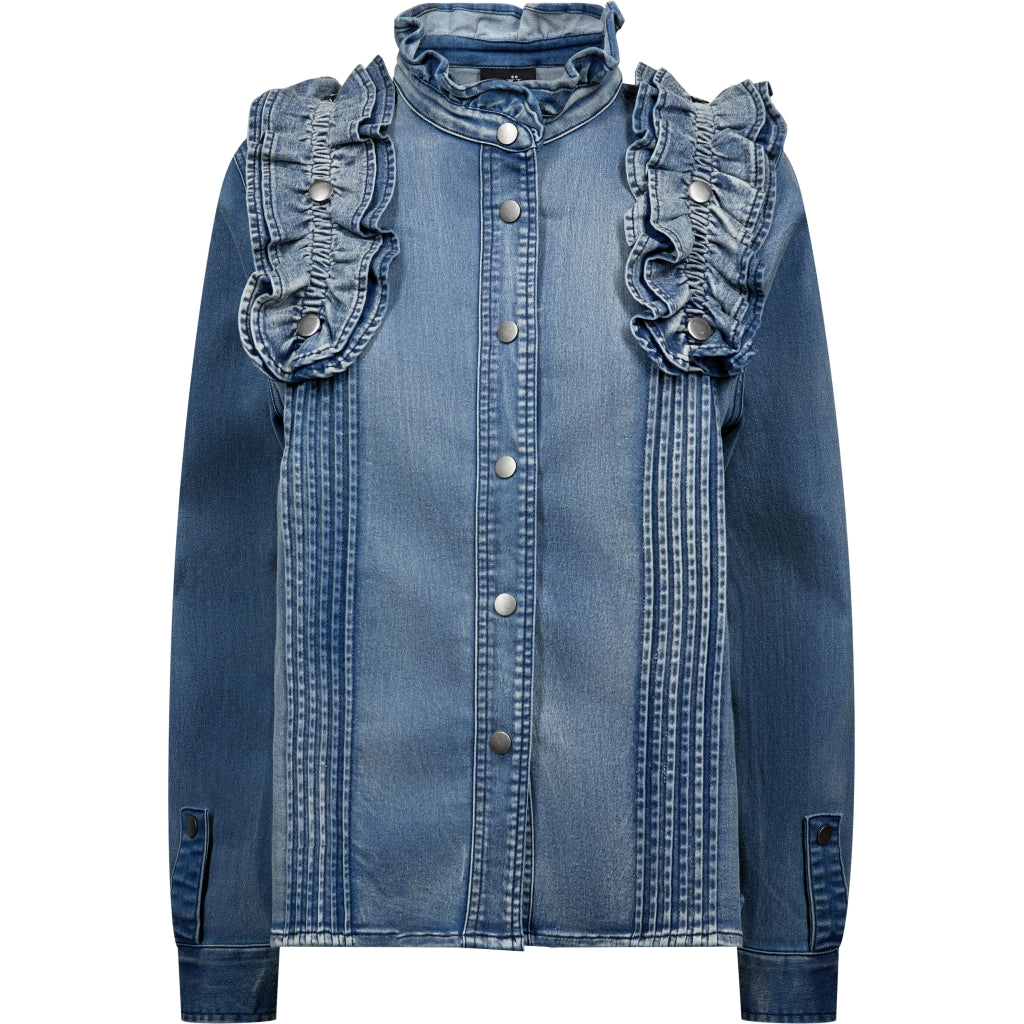 Nü Denmark Evren Skjorte Denim Blå