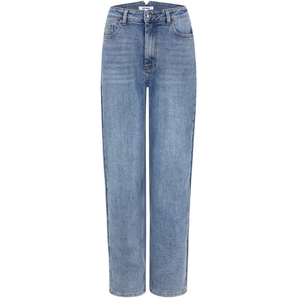 Soft Rebels Caja Jeans Light Denim Blå
